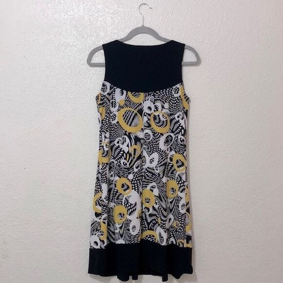 Susan Lawrence yellow black and white tent style dress - Picture 4 of 16